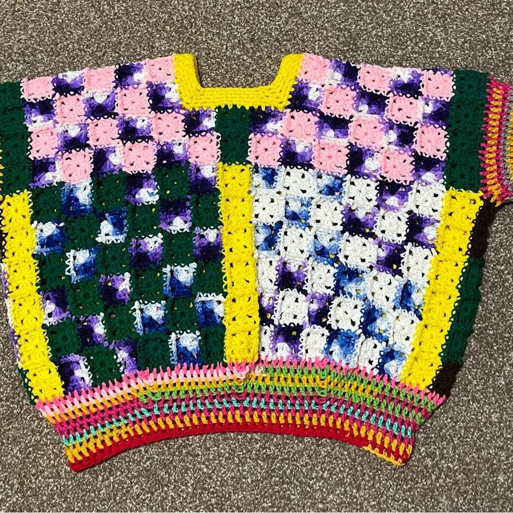 Chunky crocheted sweater